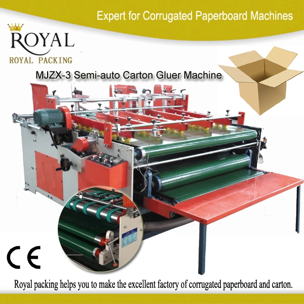 Mjzx-3 High Quality Semi-Auto Carton Gluer Machine with Ce