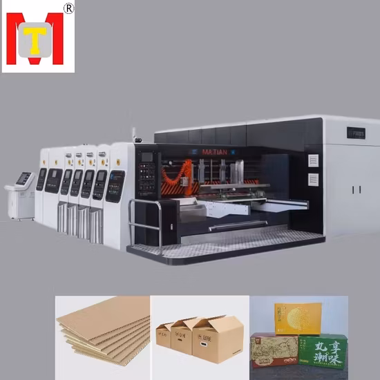 Automatic Flexo Printer Slotter Die-Cutter Folder Gluer Strapper Inline Machine