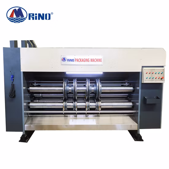 Alimentación de borde de avance Papel Cartón Máquina de impresión flexográfica automática de 2 colores Impresora flexográfica con ranuradora Troqueladora para fábrica de fabricación de cajas de cartón corrugado