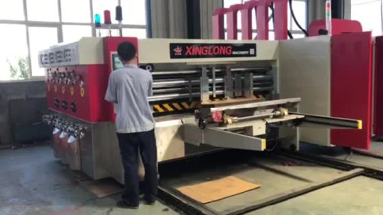 Caja de cartón corrugado Flexo ranurado troquelado embalaje máquina de impresión precio